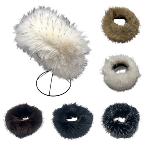 Bandeau d’hiver en fausse fourrure à effet poils de renard