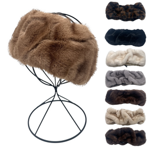 Bandeau d’hiver couvrant et large conçu en fausse fourrure