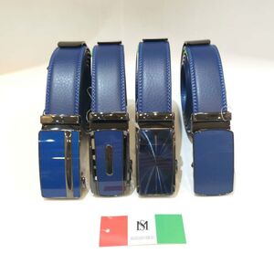 Ceinture bleu pétrole à système automatique Massiliano Sergio