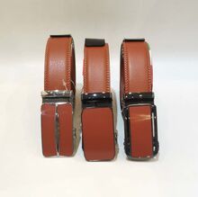 Ceinture automatique 100 % cuir de vachette terracotta Massiliano Sergio