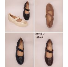 Ballerine confort à surpiqûres avec bride velcro grande taille 41 - 44