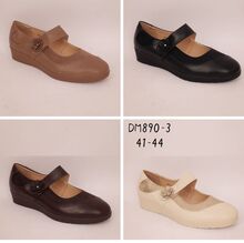 Ballerine compensées élégantes avec bride velcro à détail floral grande taille 41 - 44