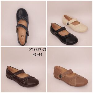 Ballerines à bout texturé avec bride à boucle décorative grande taille 41 - 44