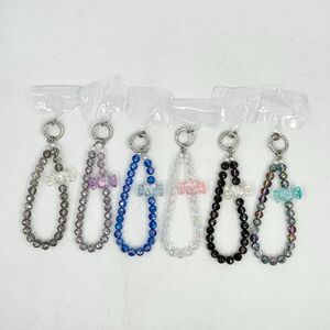 Dragonne de poignet en perles de cristal avec un nœud papillon