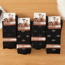 Chaussettes PESAIL homme en laine à motif petites croix stylisés