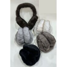 Cache-oreilles grand modèle en fausse fourrure à poils bicolores