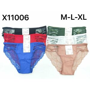 Culotte design dentelle florale avec des fines lanières et anneaux