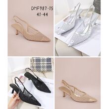 Escarpins slingback en maille géométrique grande taille 41 - 44