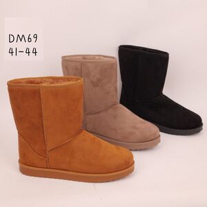 Bottines d'hiver fourrées aspect suédé avec coutures apparentes taille 36-41