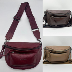 Sac banane similicuir souple Regina Schrecker à multipoches zippées