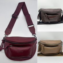 Sac banane similicuir souple Regina Schrecker à multipoches zippées