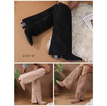 Bottes santiags en suédine avec revers ouvert sur le côté taille 36-41