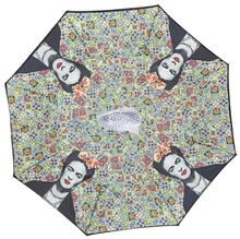 Parapluie Frida Kahlo avec patchwork de carreaux floraux