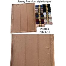 Écharpe en jersey premium style turque avec bandes verticales décoratives strass