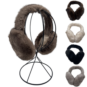 Cache-oreilles en fausse fourrure pelucheuse