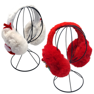 Cache-oreilles fausse fourrure douce orné de décorations de Noël