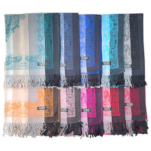 Écharpe fine avec motif floral de type paisley finiton à franges