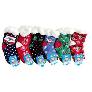 Chaussettes épaisses de Noël antidérapantes pour enfant taille 27-31