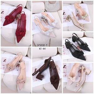 Escarpins slingback sur talon carré en résille carrelée avec nœud grande taille 41-44