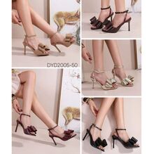 Sandales à talon aiguille ornées d'un grand nœud décoratif taille 36-41