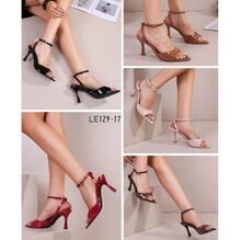 Sandales à talon aiguille en PU vernis avec bride cheville taille 36-41