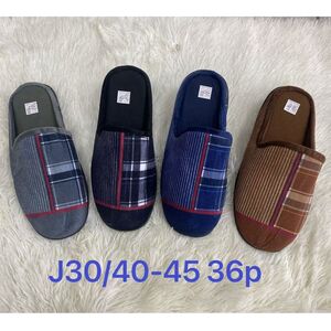 Pantoufles mules pour homme avec motif à carreaux et rayures