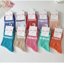 Chaussettes en coton et fils argentés brillants Fascinante