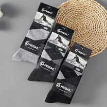 Chaussettes homme PESAIL à motif argyle confortables et respirantes