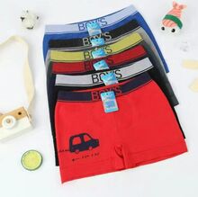 Boxer pour garçon avec bande élastique "BOY'S" et motif de voiture