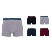 Boxer en coton doux et extensible à ceinture de marque contrastée