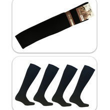 Chaussettes montantes homme confection en laine coloris noir