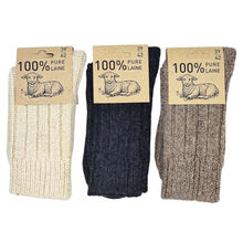 Chaussettes tricotées chaudes en 100% pure laine