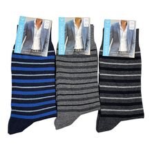 Chaussettes remaillées sans couture motif rayures et renforcé au talon et à la pointe