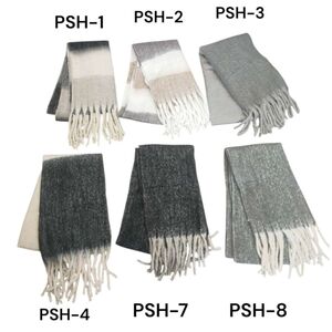 Écharpe douce et chaude en polyester avec des franges