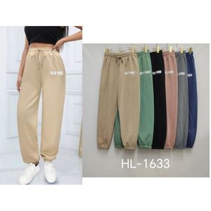 Pantalon de jogging imprimé "NEW YORK" en blanc sur la jambe gauche