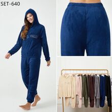 Ensembles en velours "LOS ANGELES" - Sweat à capuche et jogging assorti