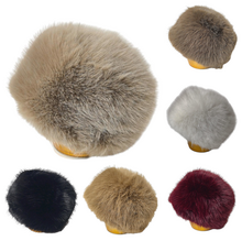 Bonnet 100% Acrylique en fausse fourrure luxueuse à poils longs - 3 pièces