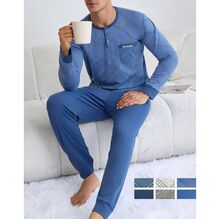 Ensembles pyjama confort en coton polaire avec pantalon long