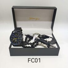 Coffret cadeau homme : Montre, Stylo, Chapelet et Porte-clés personnalisable