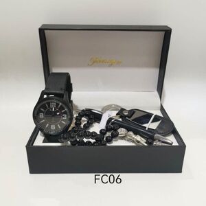Coffret cadeau homme : Montre, Chapelet, Stylo et Porte-clés personnalisable