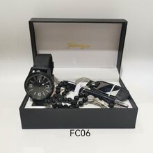 Coffret cadeau homme : Montre, Chapelet, Stylo et Porte-clés personnalisable