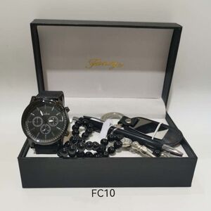 Coffret masculin chic : Montre, Chapelet, Stylo et Porte-clés à personnaliser