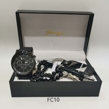 Coffret masculin chic : Montre, Chapelet, Stylo et Porte-clés à personnaliser