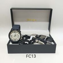 Coffret cadeau 4en1 homme : Montre, Stylo, Chapelet et Porte-clés gravable