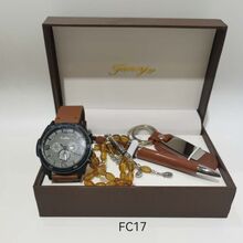 Set cadeau homme : Montre, Stylo, Chapelet et Porte-clés personnalisable