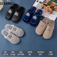 Pantoufles mules pour homme en peluche et éponge ultra-douces