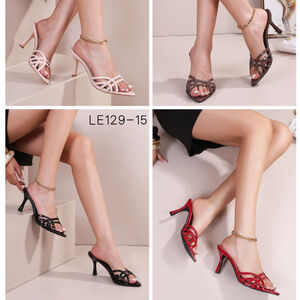 Mules à talon aiguille fin bout pointu et brides croisées taille 36-41