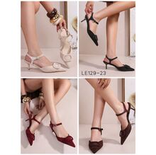 Escarpins en suédine à bout fermé et pointu avec un nœud stylisé taille 36-41