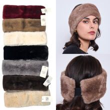 Bandeau/tour de cou en fausse fourrure ultra douce 100% Acrylique - 3 pièces