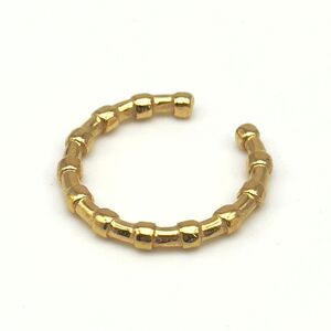 Bague de type ouverte en acier inoxydable au design segmenté